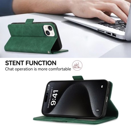 Чехол-книжка ABEEL Color Block Magnetic RFID Leather на Samsung Galaxy A56 5G - зеленый