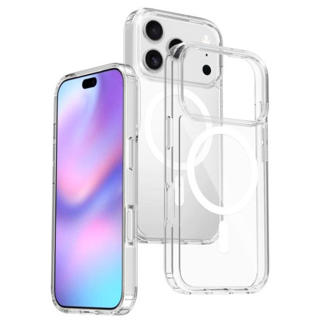 Акриловый противоударный чехол Magsafe Scratchproof Acrylic TPU для iPhone 17 Pro - прозрачный