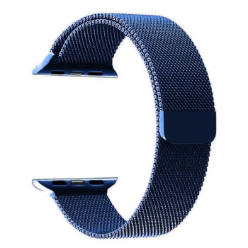 Браслет из нержавеющей стали Milanese Loop Magnetic для Apple Watch 38/40mm - синий