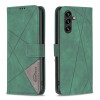 Чохол-книжка Magnetic Buckle Rhombus Texture для Samsung Galaxy A05s - зелений