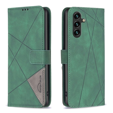 Чехол-книжка Rhombus Texture для Samsung Galaxy A36 - зеленый
