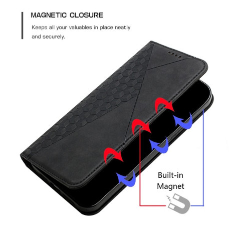 Чехол-книжка Diamond Splicing Skin Feel для Xiaomi Redmi Note 12 Pro Speed / Poco X5 Pro 5G - черный