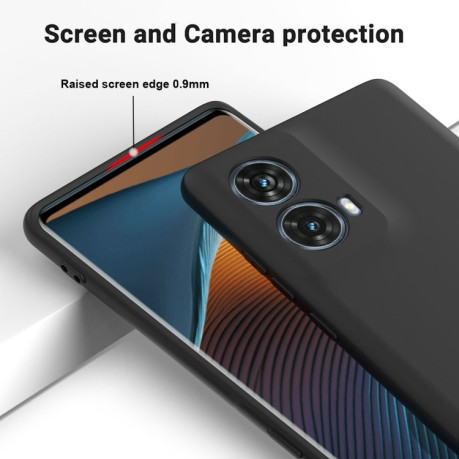 Силіконовий чохол Solid Color Liquid Silicone Motorola Moto G85 - чорний