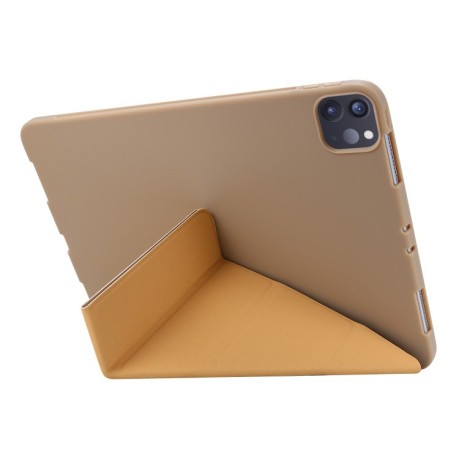 Чехол- книжка Solid Color Trid-fold Deformation Stand на iPad Pro 11 (2020)/Air 10.9 2020/Pro 11 2018- золотой
