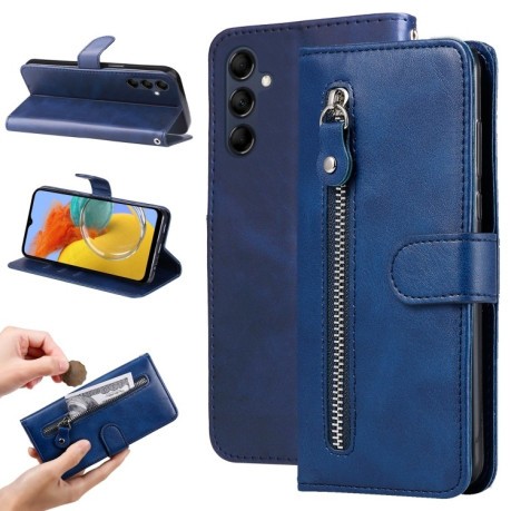 Чохол-книжка Fashion Calf Texture для Samsung Galaxy M14 5G - синій