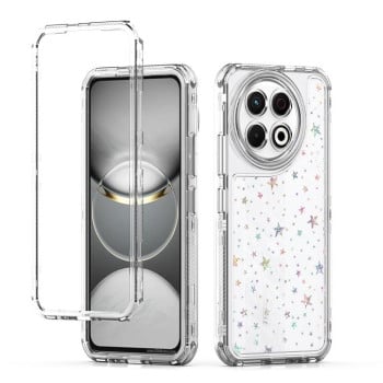 Прозрачный акриловый чехол Escase с лазерным эффектом на Tecno Spark 30 Pro 4G — stars