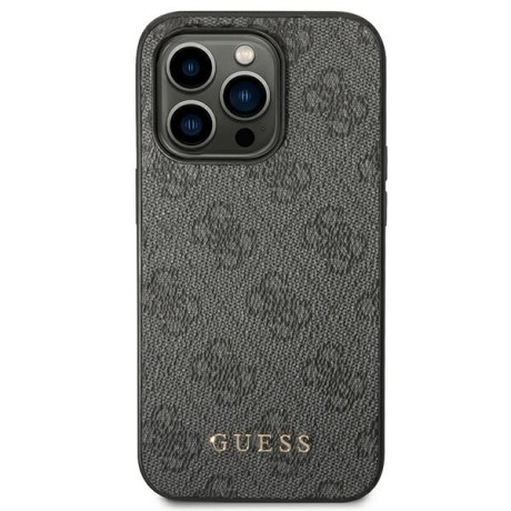 Оригінальний чохол Guess 4G Metal Gold Logo для iPhone 14 Pro Max - grey
