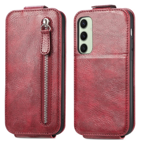 Фліп-чохол Zipper Wallet Vertical для Samsung Galaxy S24 FE 5G - червоний