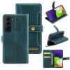 Чехол-книжка Copper Buckle Craft для Samsung Galaxy S22 Plus 5G - зеленый
