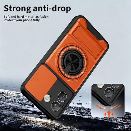 Противоударный чехол Lens Sliding Window Multifunctional Magnetic Shockproof со шторкой камеры на Xiaomi Redmi Note 17 Pro Max 5G Global — чёрный