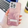 Чохол протиударний Plating Glitter Texture TPU with Lens Film для iPhone 16 Pro - Pink Feather Yarn
