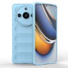 Силиконовый чехол Magic Flannel для Realme 11 Pro 5G/11 Pro+ 5G - голубой