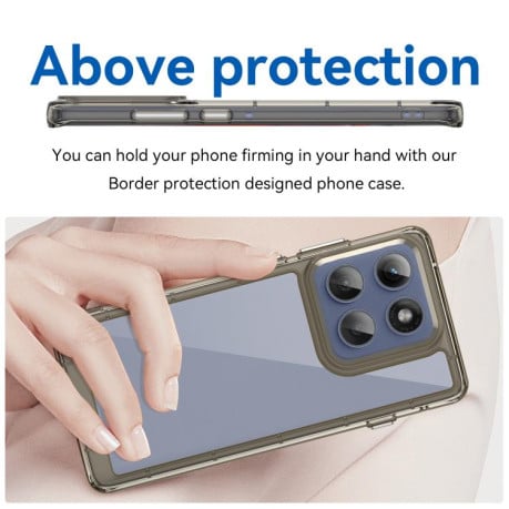 Противоударний чохол Colorful Acrylic Series для Motorola Edge 60 Pro - сірий