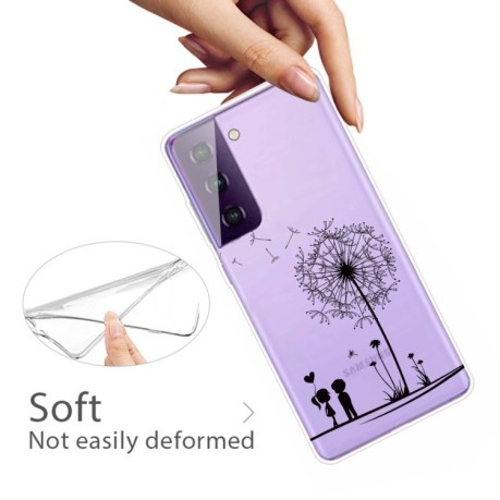 Чехол Colored Drawing Clear на Samsung Galaxy S21- Dandelion