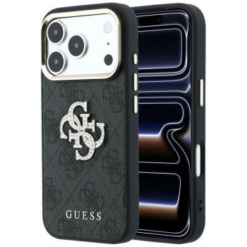 Оригінальний чохол Guess 4G &amp; Big Strass Logo для iPhone 17 Pro Max / 18 Pro Max — чорний