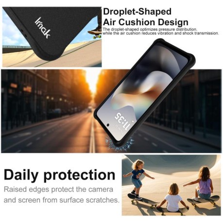 Силіконовий прозорий чохол imak Airbag із посиленими кутами на Motorola Moto G86 Power - чорний