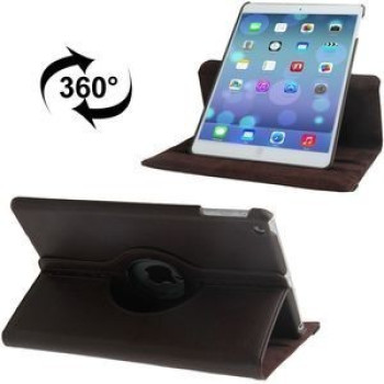 Чехол 360 Degree Litchi Texture Case Sleep / Wake-up  коричневый для iPad Air