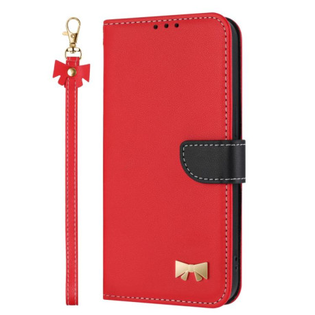Чехол-книжка Metal Bow Leather для Xiaomi Redmi Note 14 4G 164.84mm  - красный