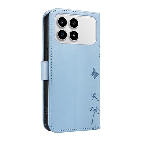 Чехол-книжка Dandelion Embossed Pattern Flip Leather для Xiaomi Redmi K90/Poco F8 Pro — голубой