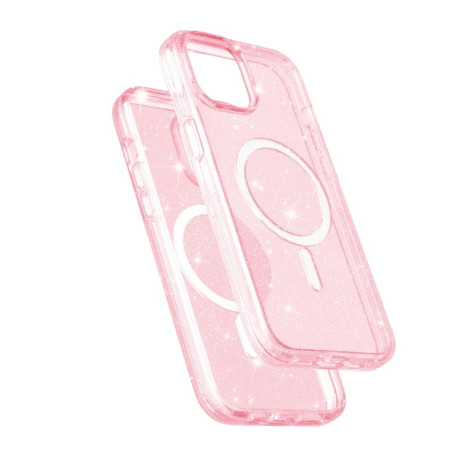 Протиударний чохол Terminator Style Glitter для iPhone 15 - рожевий