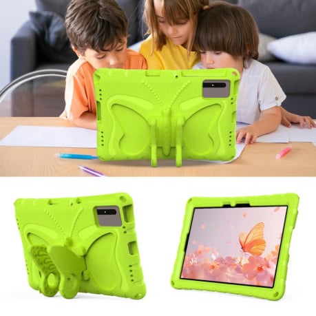 Противоударный чехол Butterfly Bracket EVA для Xiaomi Redmi Pad 2 /SE 11 2025 - зеленый