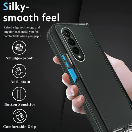 Противоударный чехол Oil-sprayed Bare Metal для Samsung Galaxy Fold4 - прозрачный