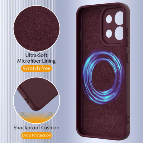 Силиконовый чехол Shockproof Silicone Magsafe для OnePlus 13T - коричневый