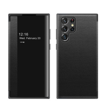 Чохол-книжка Side Window View Samsung Galaxy S22 Ultra 5G - чорний