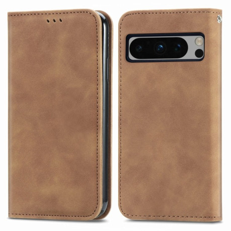 Чехол-книжка Retro Skin Feel Business Magnetic для Google Pixel 8a - коричневый