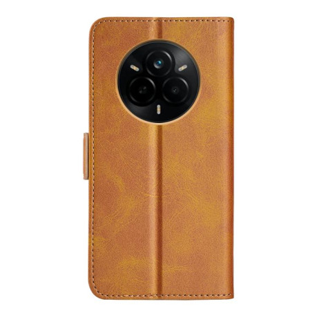 Чохол-книжка Dual-side Magnetic Buckle для Realme 14 Pro+ - жовтий