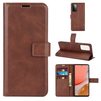 Чехол-книжка Retro Calf Pattern Buckle для Samsung Galaxy A72 - коричневый