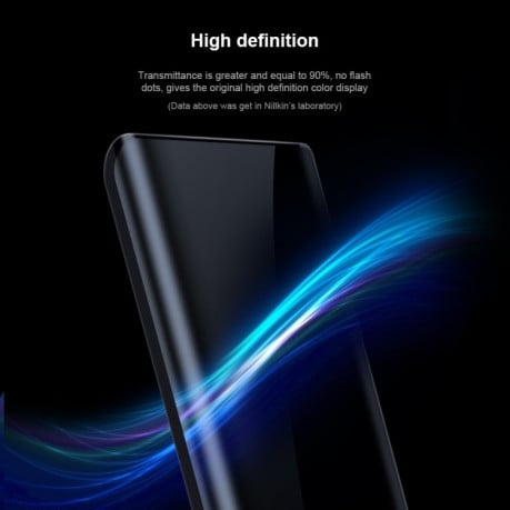 Комплект гибкого защитного  стекла NILLKIN Impact Resistant Curved Surface Tempered Glass Film для OnePlus 10 Pro- прозрачное з черным обрамлением