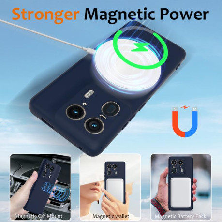Силіконовий чохол Shockproof Silicone Magsafe для Motorola Edge 50 Ultra - синій
