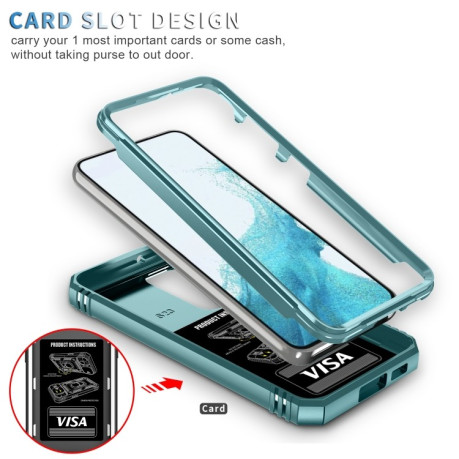 Протиударний чохол Sliding Camera Cover для Samsung Galaxy S23+Plus 5G - світло-зелений