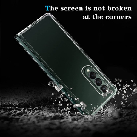 Противоударный чехол Oil-sprayed Bare Metal для Samsung Galaxy Fold4 - прозрачный