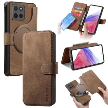 Чохол-книжка CaseNeo з MagSafe із захистом від сканування RFID у стилі Retro на Motorola Moto G15 - коричневий