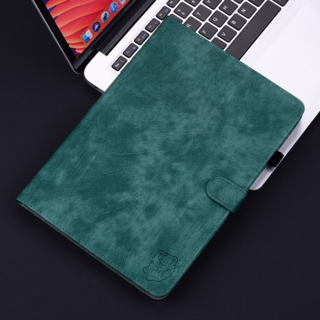 Чохол-книжка Embossed Tiger Pattern Leather для Xiaomi Redmi Pad SE 8.7 - зелений