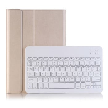 Чехол - клавиатура Lambskin Texture Bluetooth Touch Keyboard Leather для iPad Pro 11 2024 - золотой