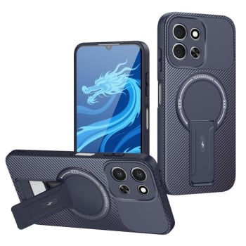 Протиударний чохол Carbon Fiber Texture (MagSafe) на Xiaomi Redmi 15C 5G / 4G EU 173mm - синій