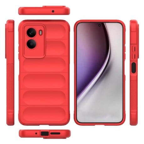 Силиконовый чехол Magic Flannel на Xiaomi Poco M7 4G 169mm - красный