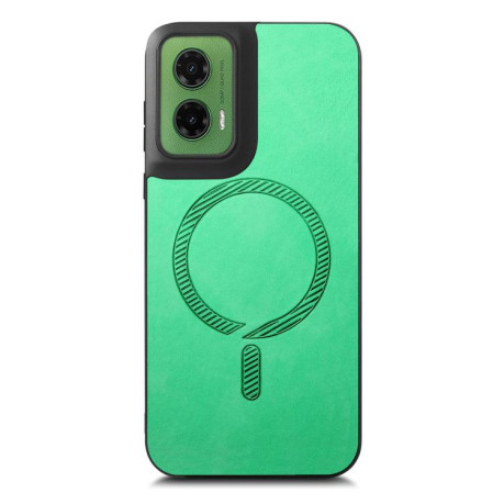 Чохол Retro MagSafe Magnetic PU на Motorola Moto G35 - зелений