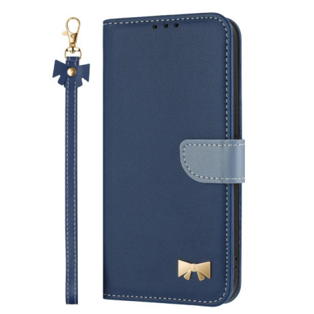 Чехол-книжка Metal Bow Leather для Xiaomi Redmi Note 14 4G 164.84mm - синий