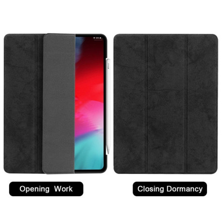Чехол-книжка Three-folding Flip Magnetic Premium PU Leather на iPad Pro 11 inch 2018/Air 10.9 2020-черный