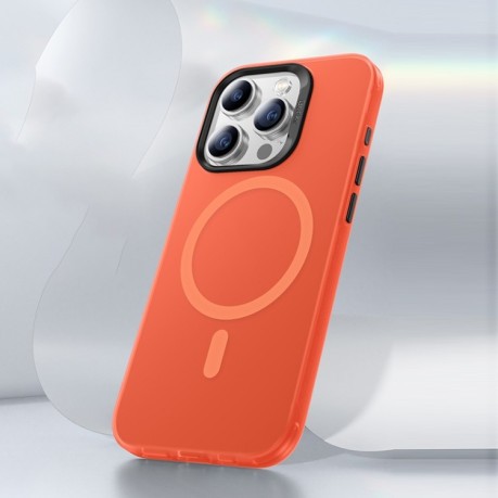 Противоударный чехол Benks Magsafe Magnetic для iPhone 15 Pro Max - оранжевый
