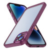 Противоударный чехол Frosted Lens  для iPhone 15 - пурпурно-красный