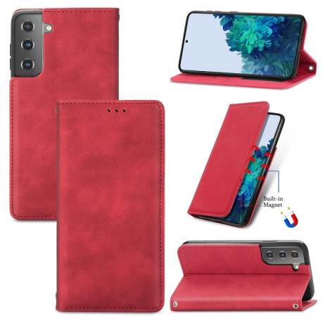 Чехол-книжка Retro Skin Feel Business Magnetic на Samsung Galaxy S22 Plus 5G - красный