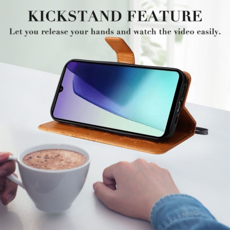 Чохол-книжка Embossed Butterfly для Xiaomi Redmi 14C 4G/Poco C75/Redmi A4 5G - жовтий