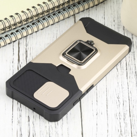 Противоударный чехол Sliding Camera Design для Samsung Galaxy A03/A04E - золотой