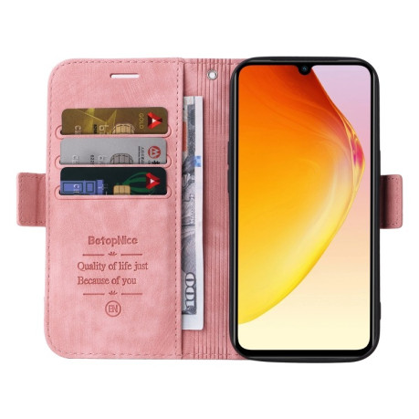 Чохол-книжка BETOPNICE Dual-side Buckle Leather для Vivo V25 / V25e 4G Global - рожевий