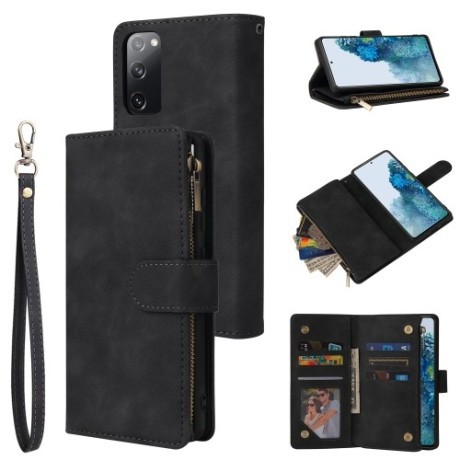 Чехол-книжка Zipper Wallet Bag на Samsung Galaxy S20 FE - черный
